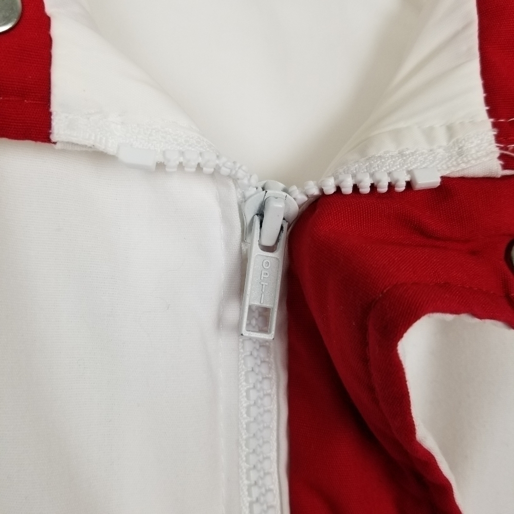Dunbrooke Windbreaker Men's Size Large Vintage USA Made Full Zip Red White Blue - Picture 8 of 9
